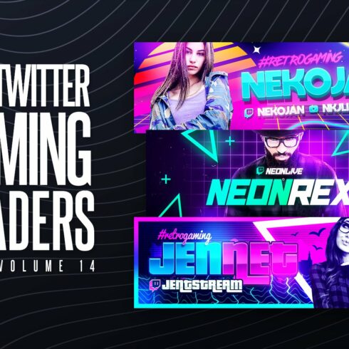 Gaming Twitter Headers Pack 14 cover image.