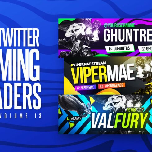 Gaming Twitter Headers Pack 13 cover image.