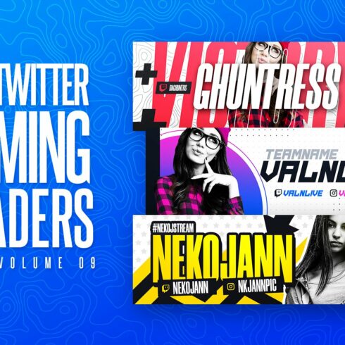 Gaming Twitter Headers Pack 09 cover image.