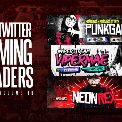 Gaming Twitter Headers Pack 16 cover image.