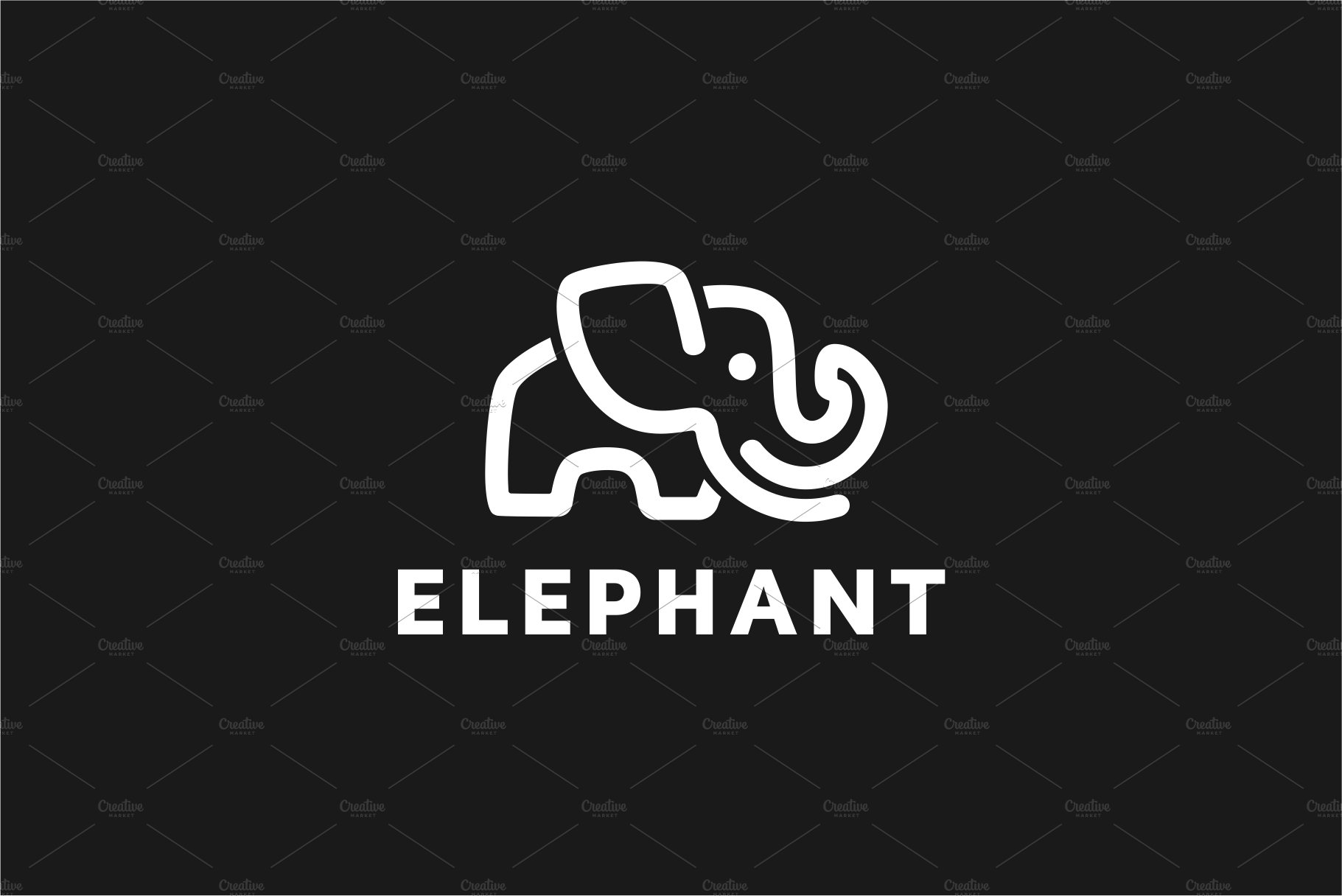 Elephant Logo Template preview image.