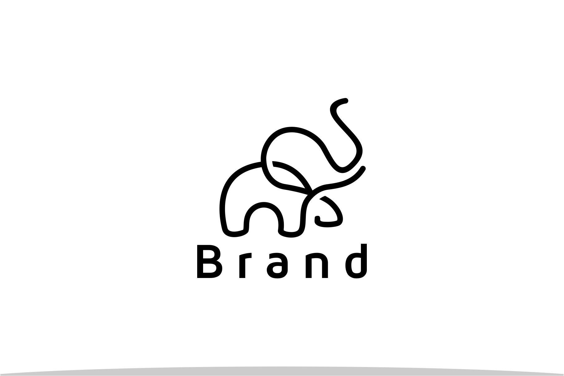 Elegant black and white elephant logo vector for your brand identity.  20843636 Vector Art at Vecteezy