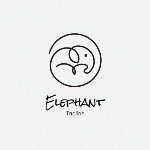 Elephant monoline Logo cover image.