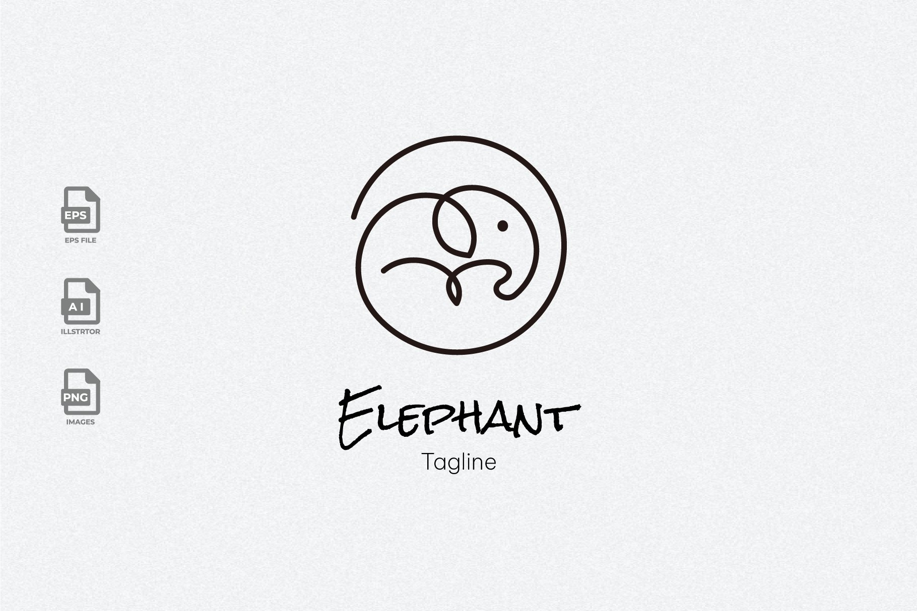 Elephant monoline Logo cover image.