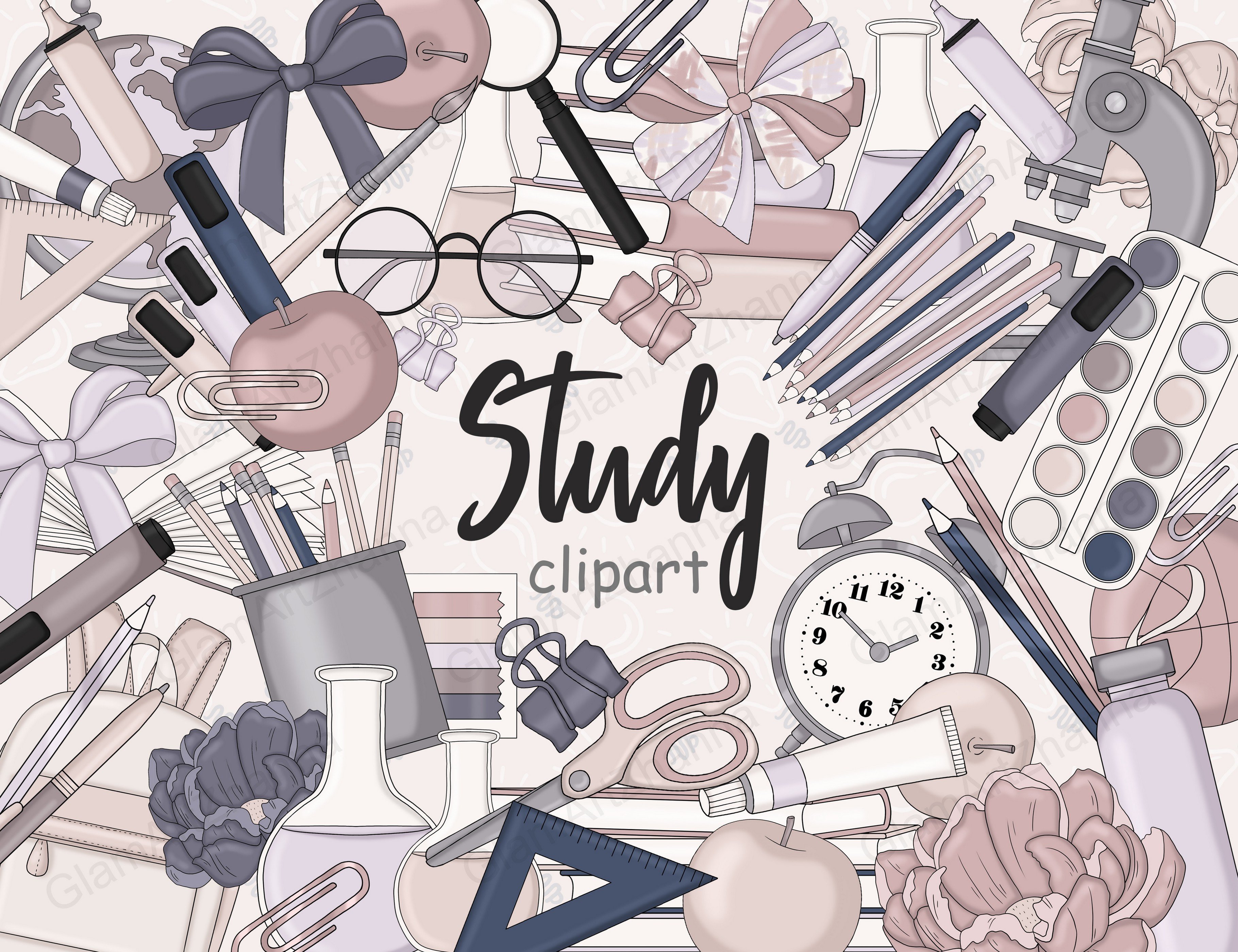 Study Beige Clipart cover image.