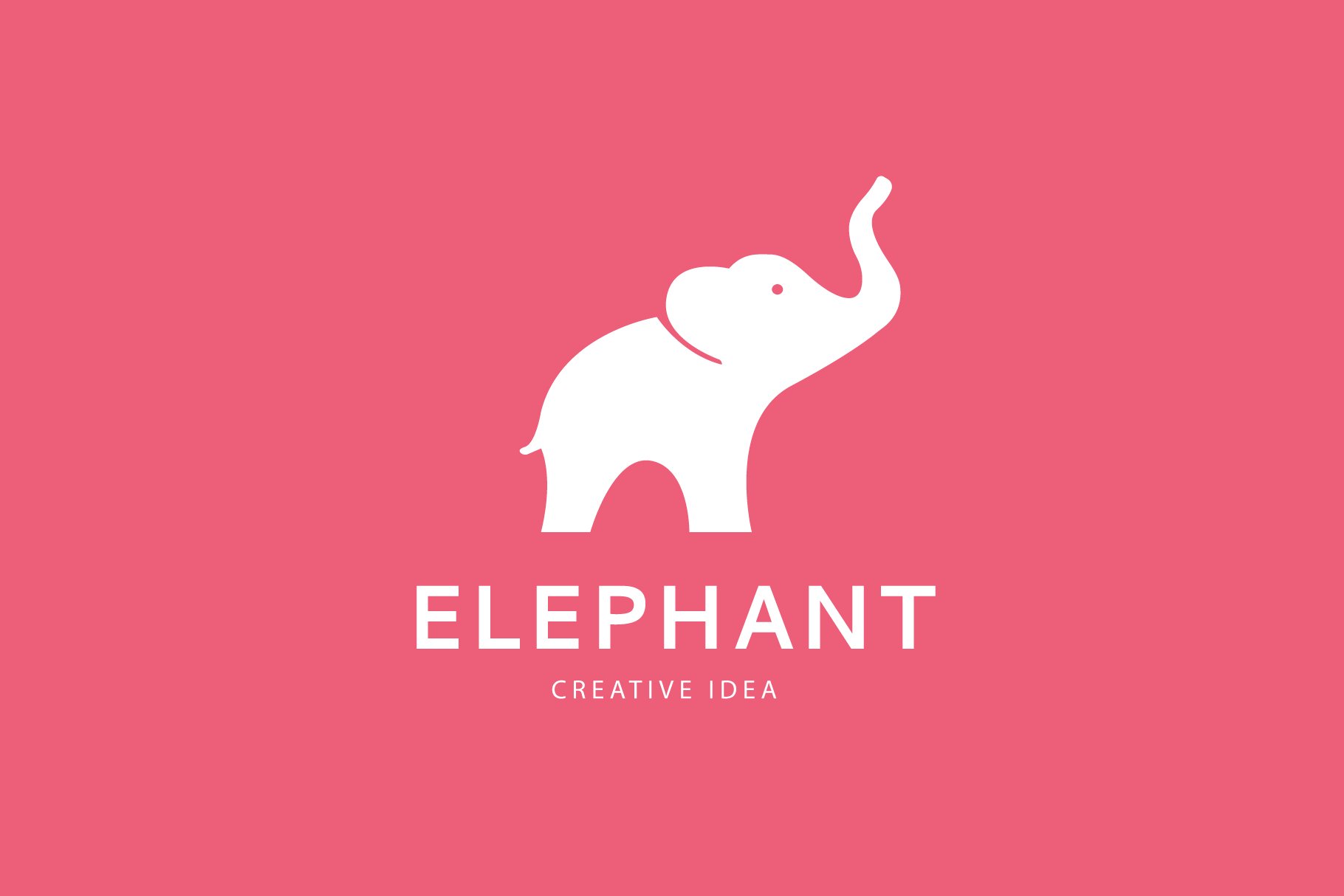 Elephant logo design preview image.