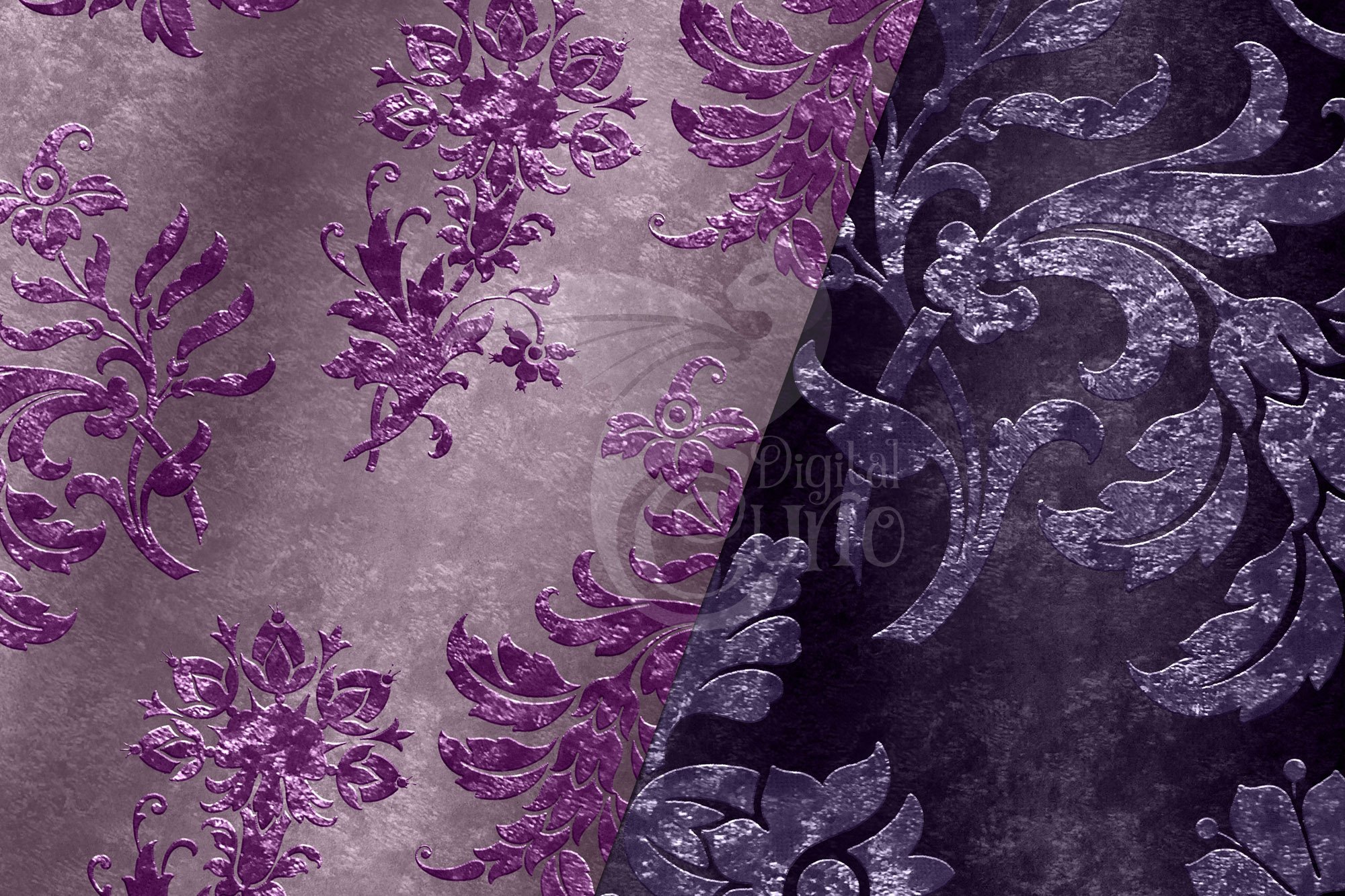 embossed purple velvet preview 3 929