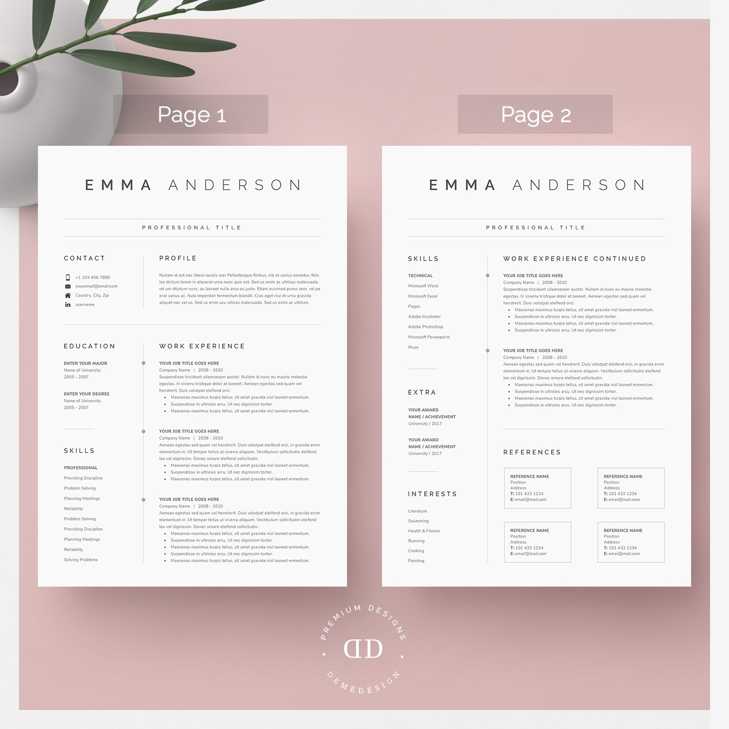 Word Resume & Cover Letter preview image.