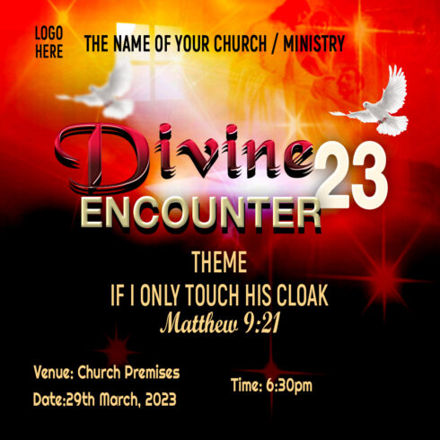 Church flyer template cover image.