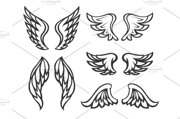 Set of wings tattoo cover image.