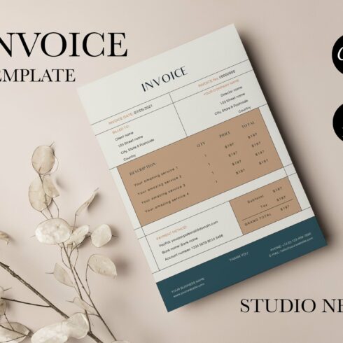 Invoice Canva Template | ABIGAIL cover image.