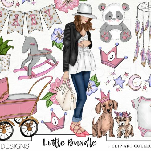 Baby Girl Nursery Clip Art cover image.