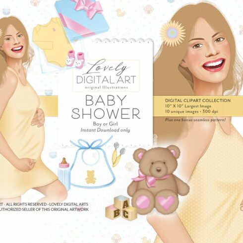 Baby Shower Digital Clip Art cover image.