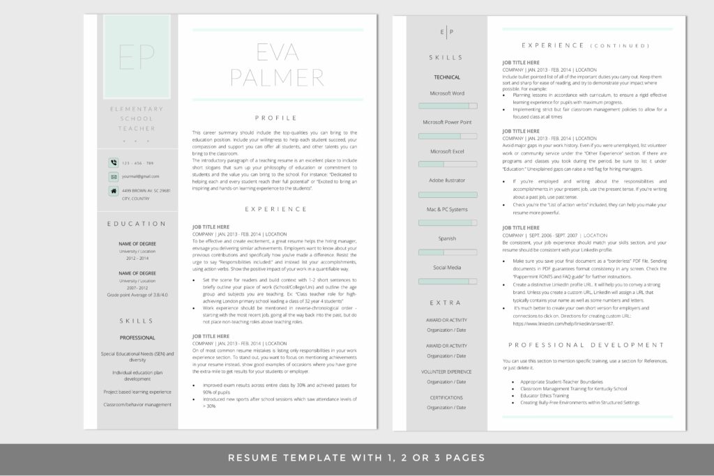 Resume Template for Word / CV – MasterBundles