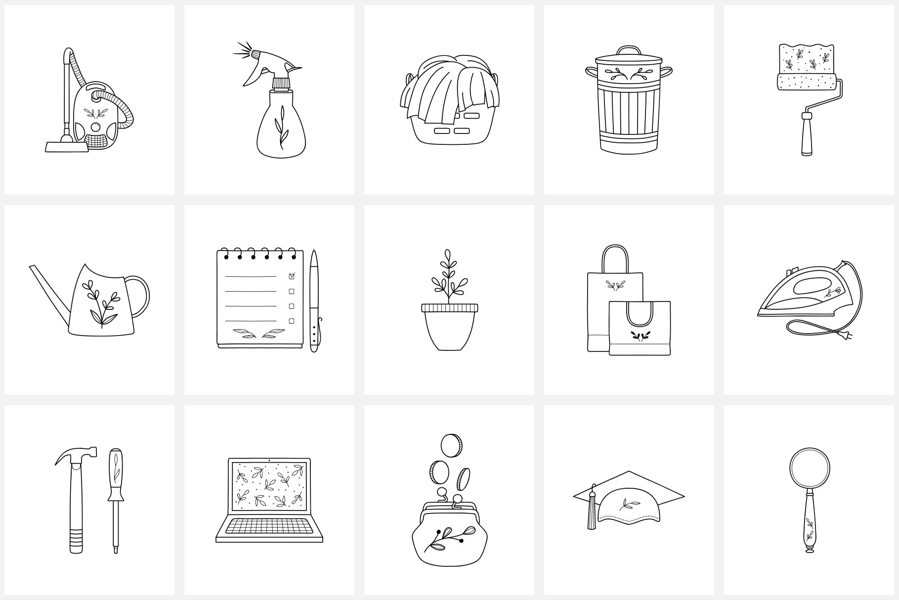 everyday planner line icons preview 1 4 373