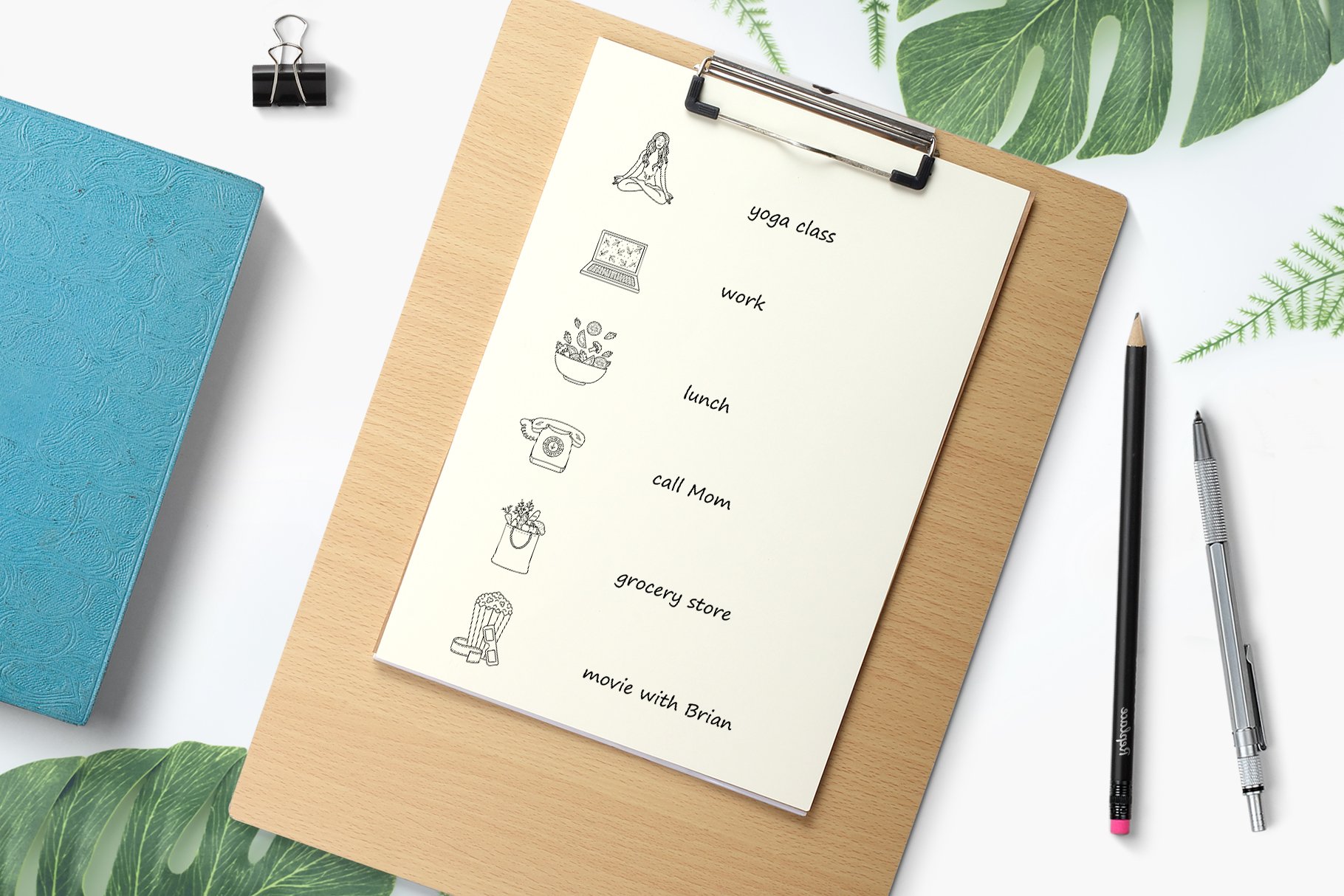 everyday planner line icons preview 3 159