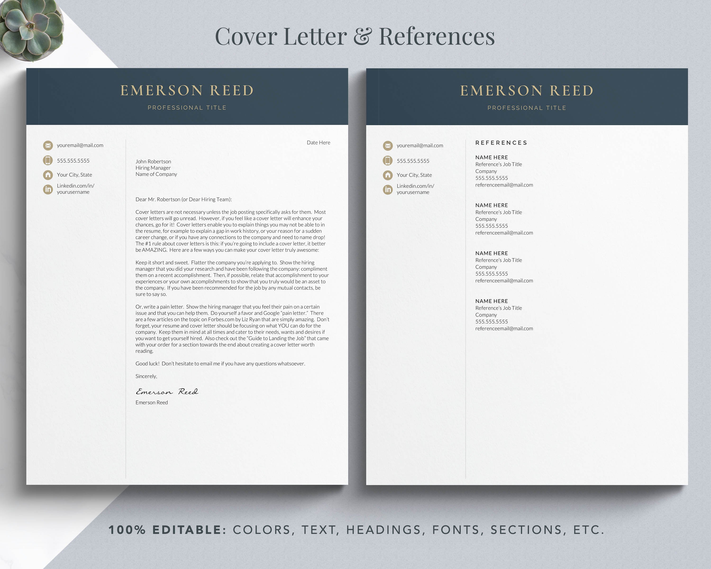 executive resume cover letter references 518