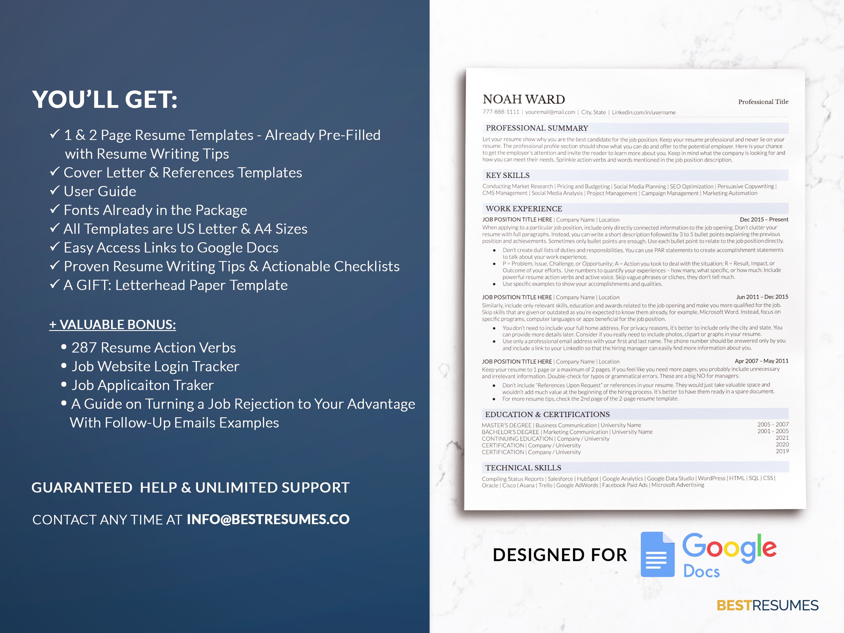 executive resume template google docs compact resume package noah ward 458
