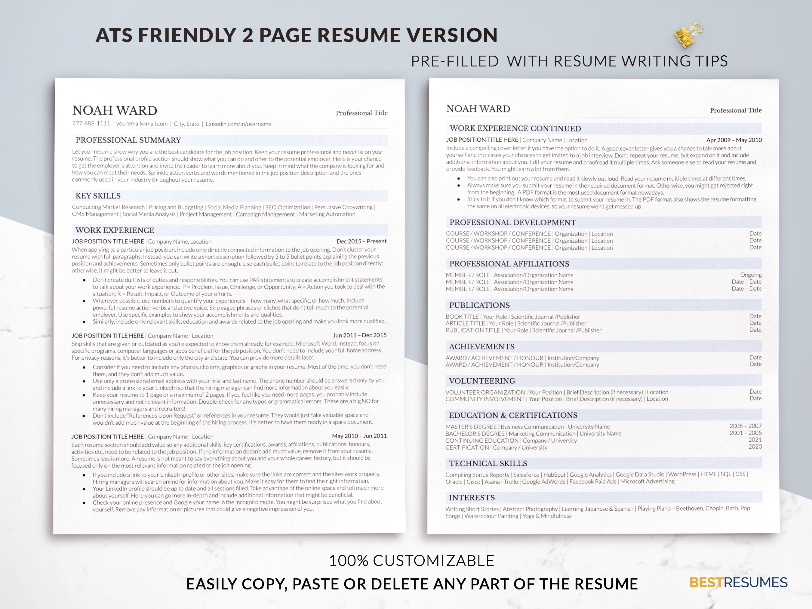 executive resume template google docs two page resume noah ward 361