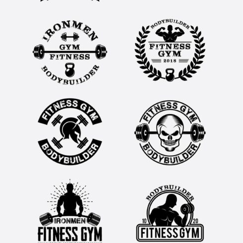 FITNESS GYM- BADGES AND LOGOS VOL 7 cover image.