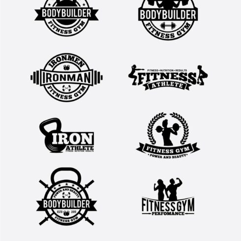 FITNESS GYM- BADGES AND LOGOS VOL 6 cover image.