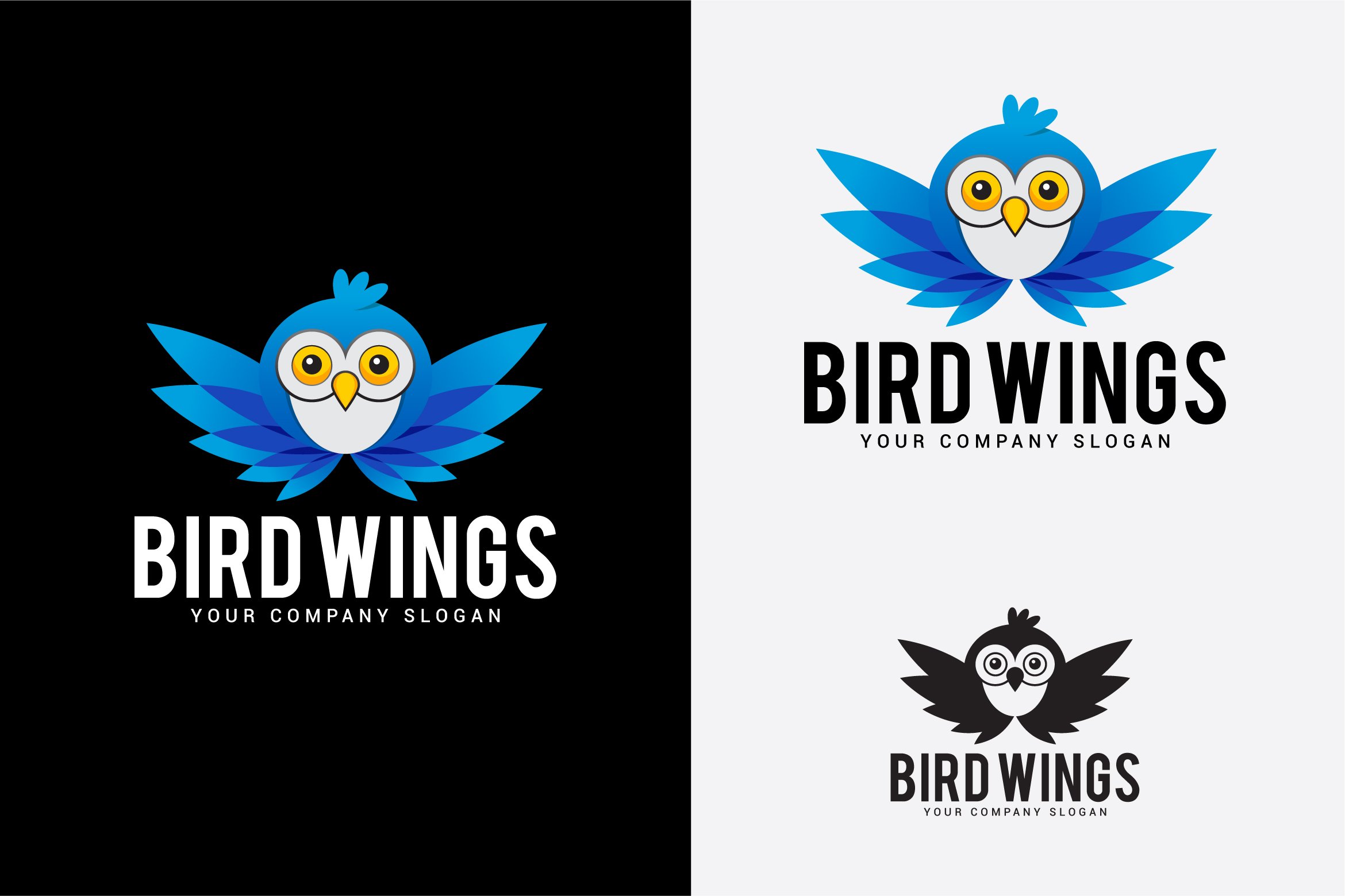 bird wings logo design cover image.