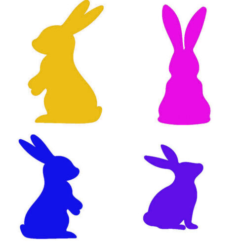 Simple Bunny Spring Cutout 6 Different Poses cover image.