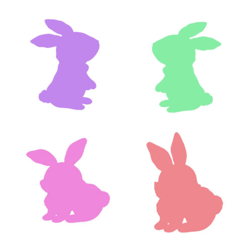 Little Bunny Silhouette Set of Six Spring Colors cover image.