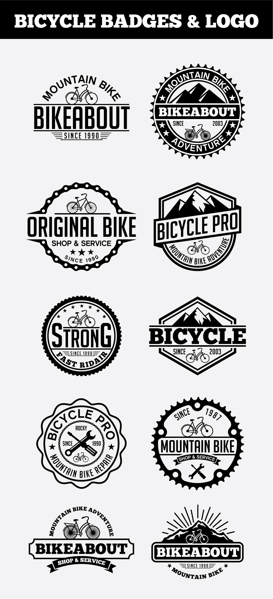 Sport Bicycle Badges & LogoVol1 cover image.