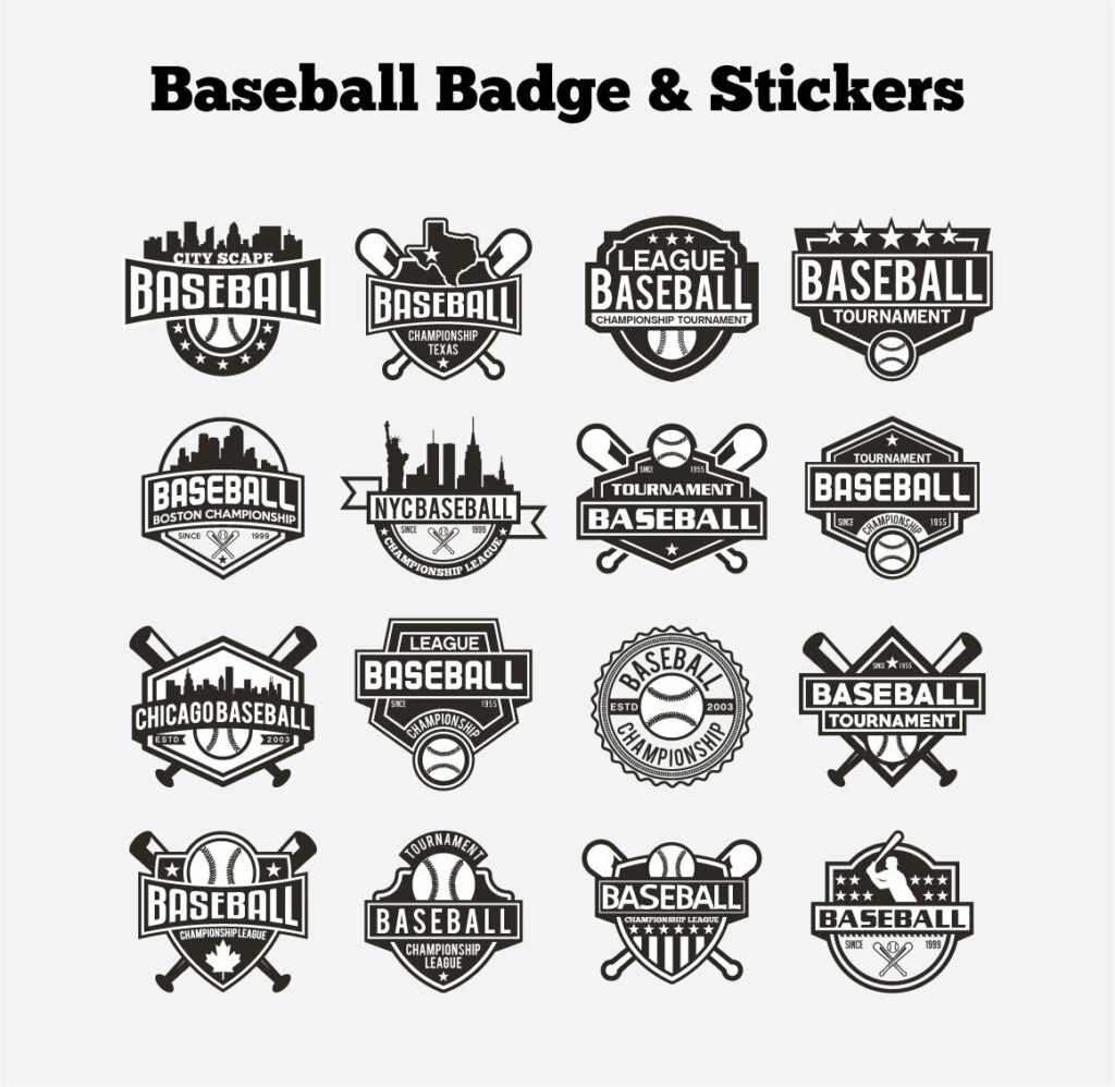 Baseball Badge & Stickers Vol3 – MasterBundles