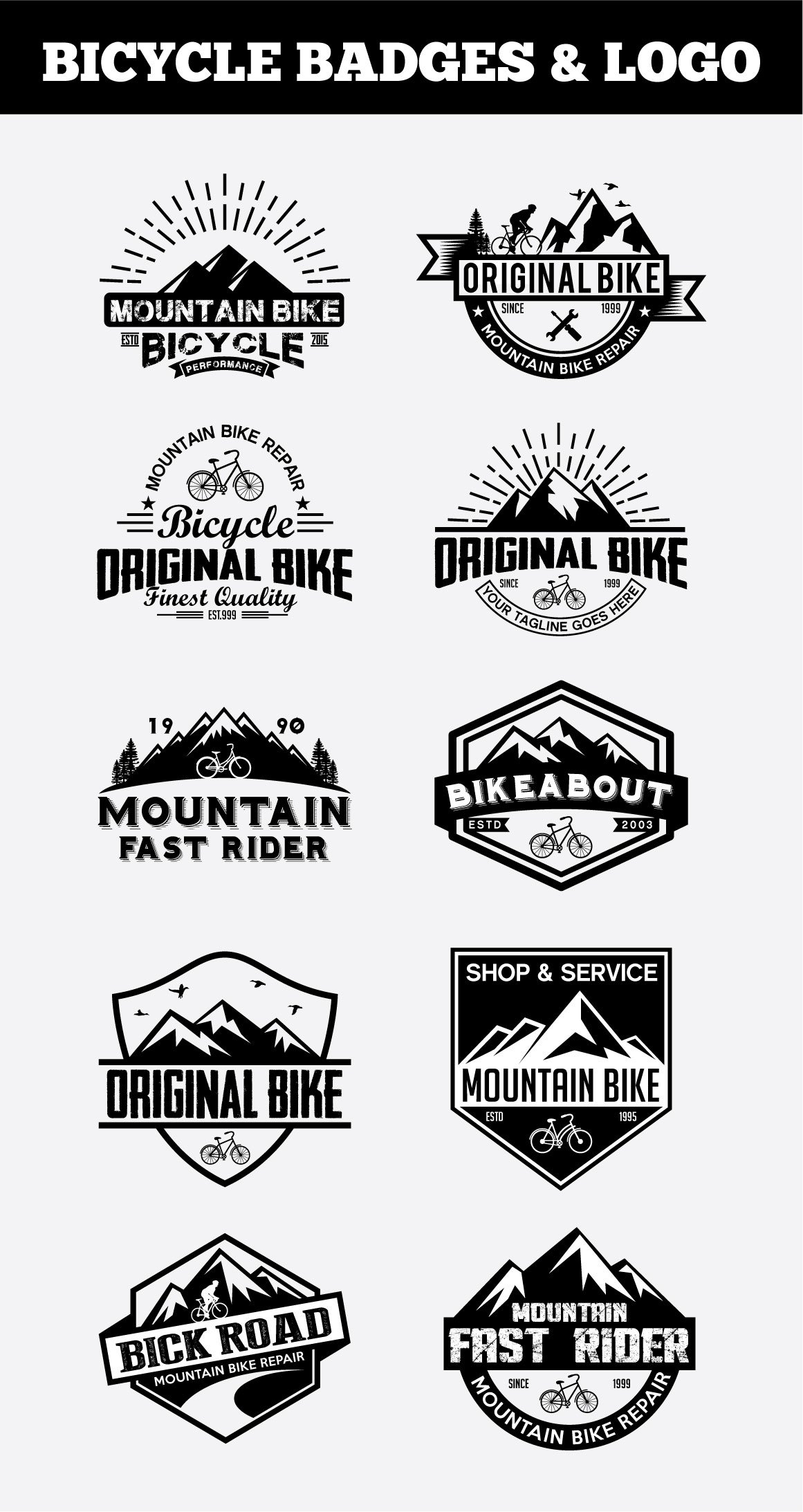 Sport Bicycle Badges & LogoVol2 cover image.
