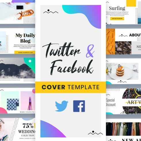 Twitter & Facebook Cover Templates cover image.