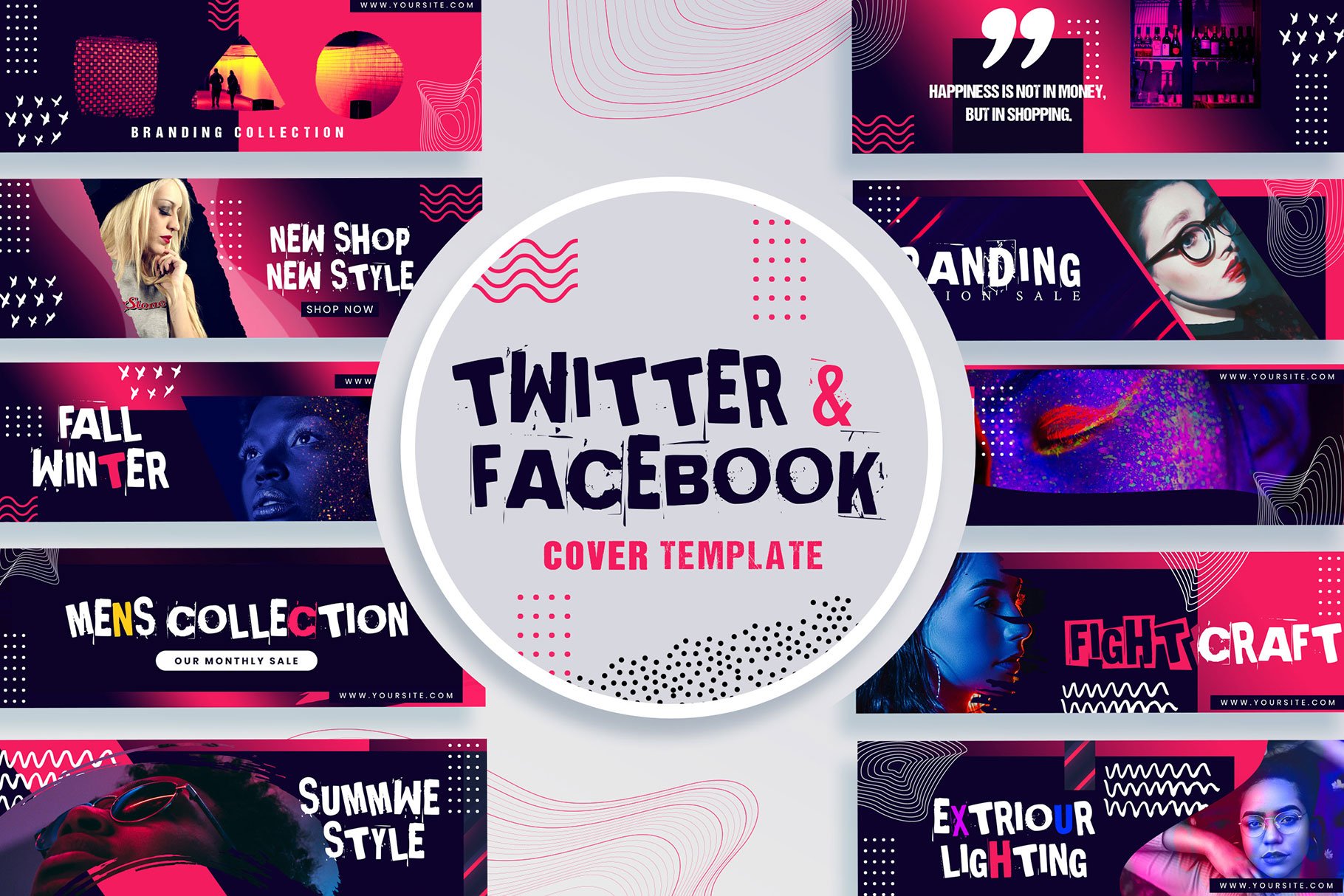 Facebook & Twitter Cover Templates cover image.