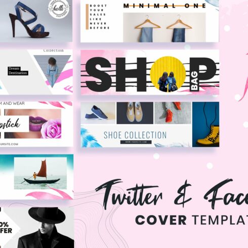 Twitter & Facebook Cover Templates cover image.