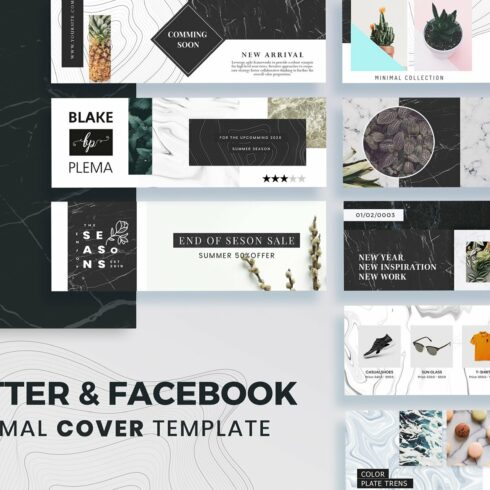 Facebook & Twitter Cover Template cover image.