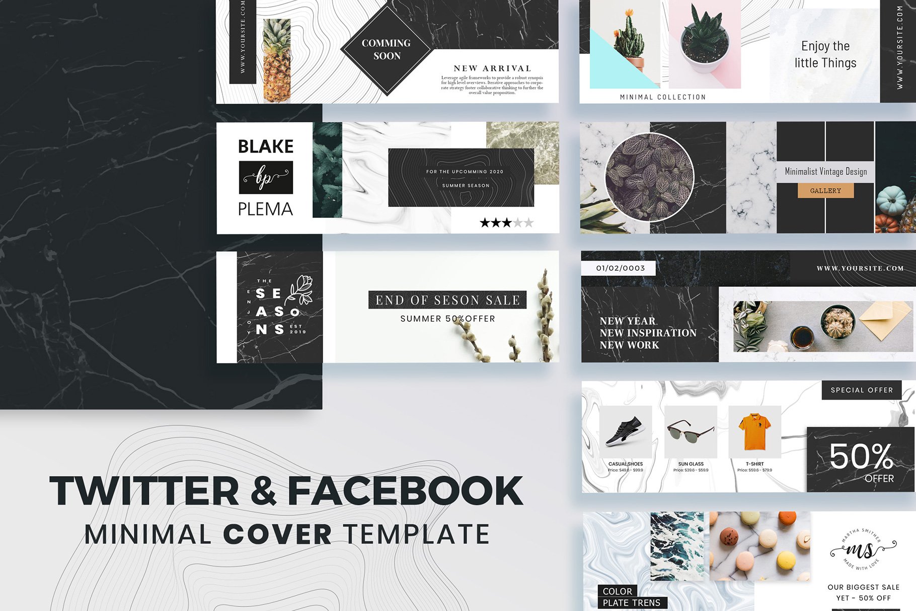 Facebook & Twitter Cover Template cover image.