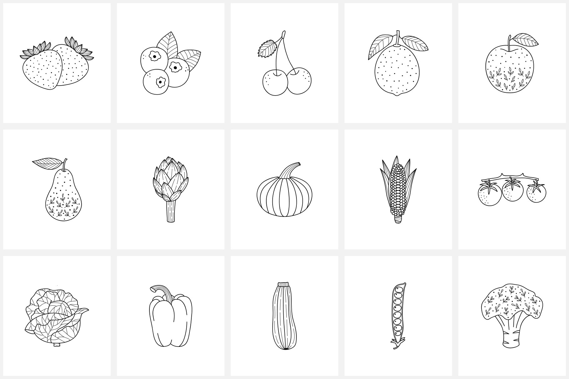 farm gardening icons preview simple 4 120