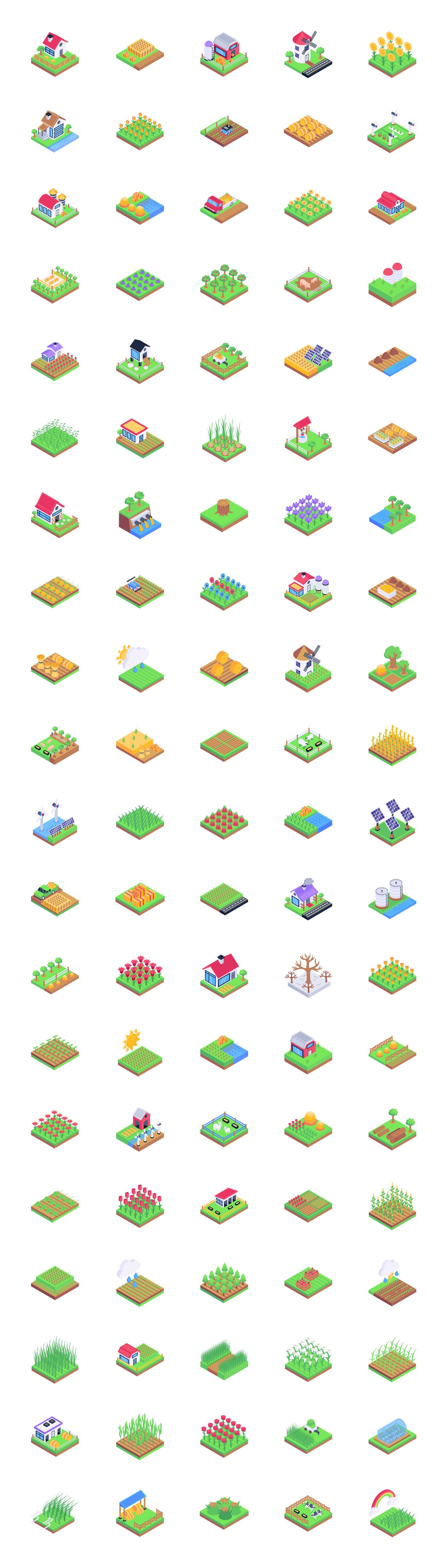 farm isometric icons full preview 184