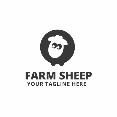 Farm Sheep Logo Template cover image.