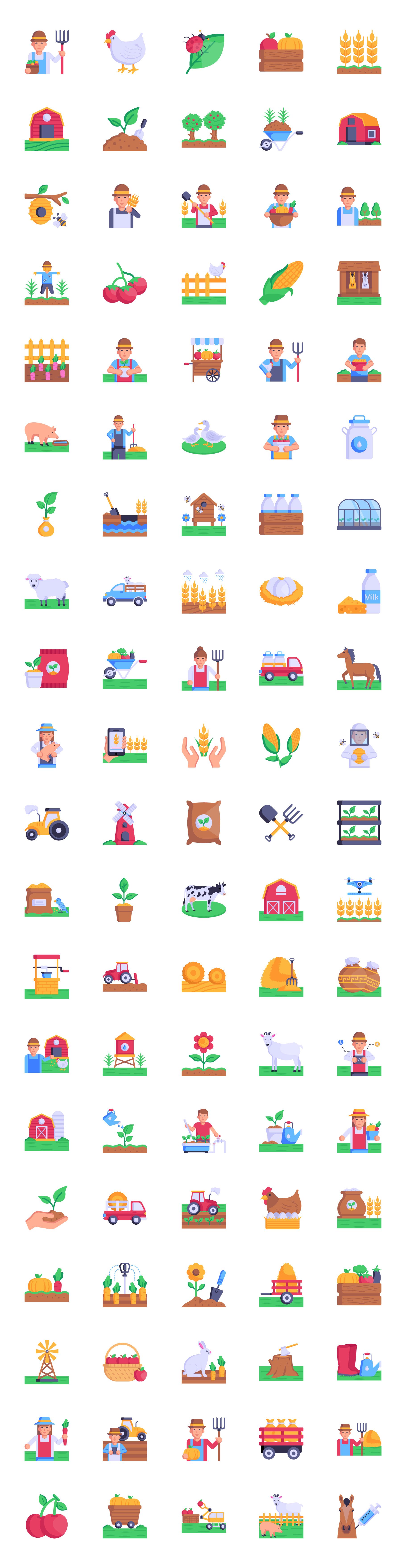 farming flat icons full preview 240