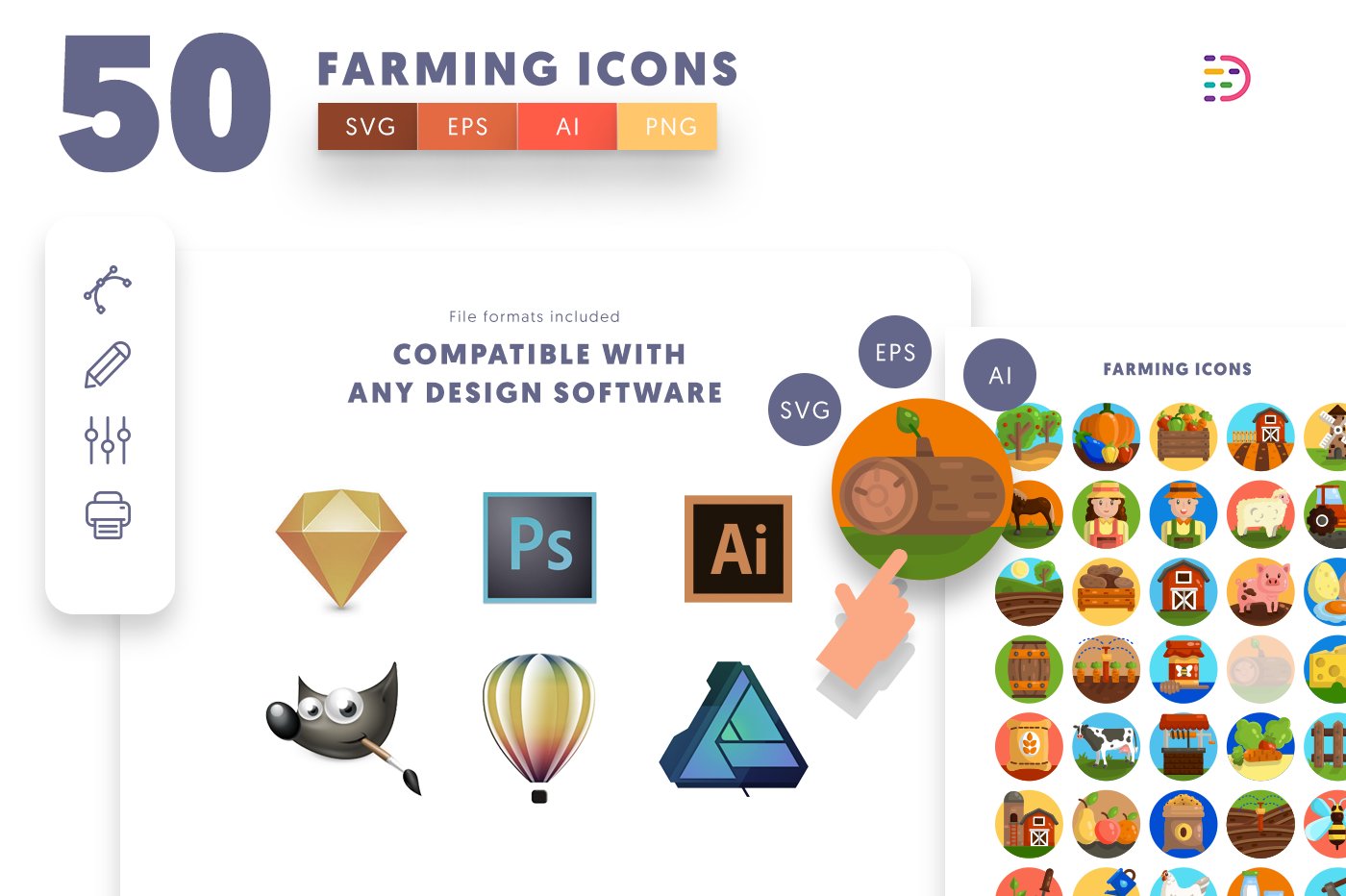 farming icons cover 8 110