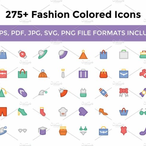 275+ Fashion Colored Icons cover image.