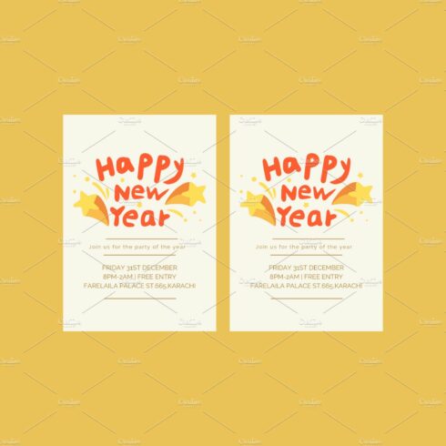 New year party invitation cover image.