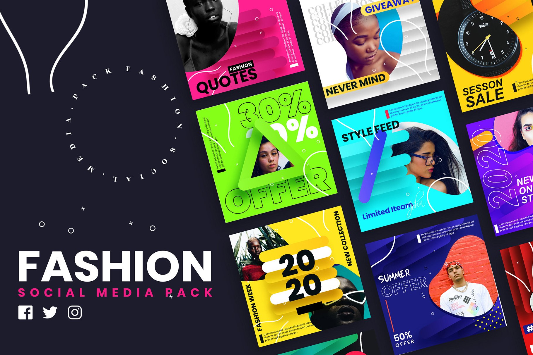 Fashion Social Media Post Template cover image.