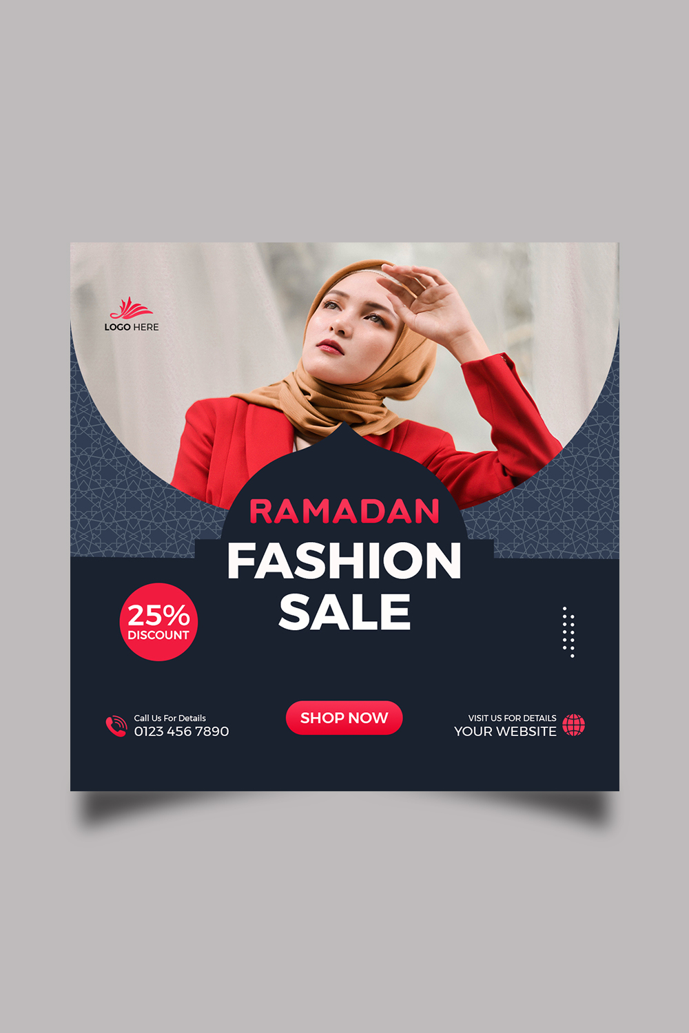 fashion social media And Instagram Post Template pinterest preview image.