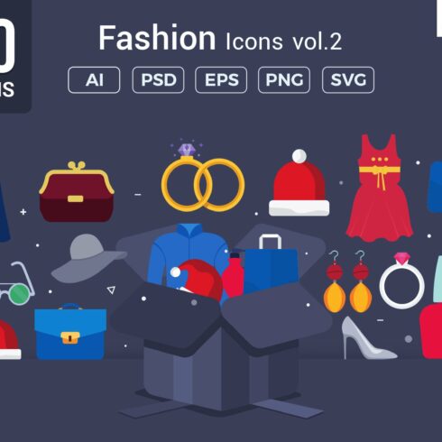 Fashion Vector Icons V2 cover image.