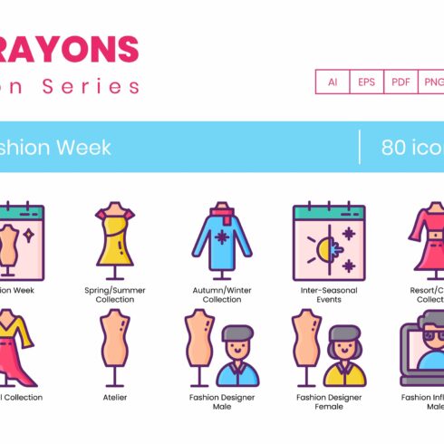 80 Fashion Week Icons | Crayon cover image.