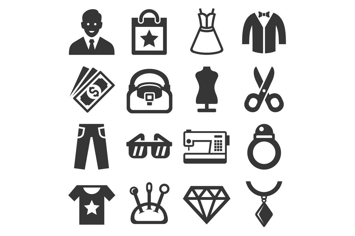 Fashion and Shopping Icons Set cover image.