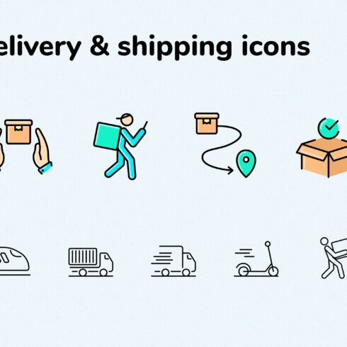 Fast Delivery & Shipping Icons Pack cover image.