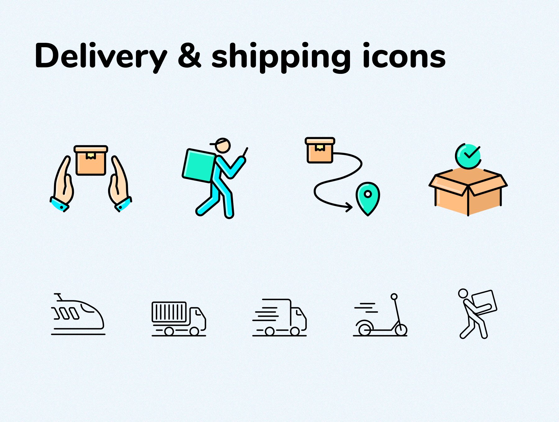 Fast Delivery & Shipping Icons Pack cover image.